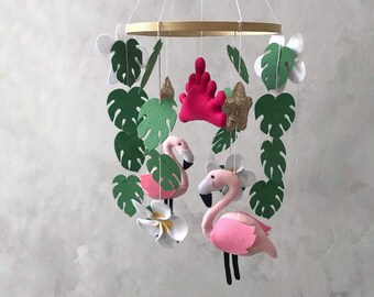 flamingo cot mobile