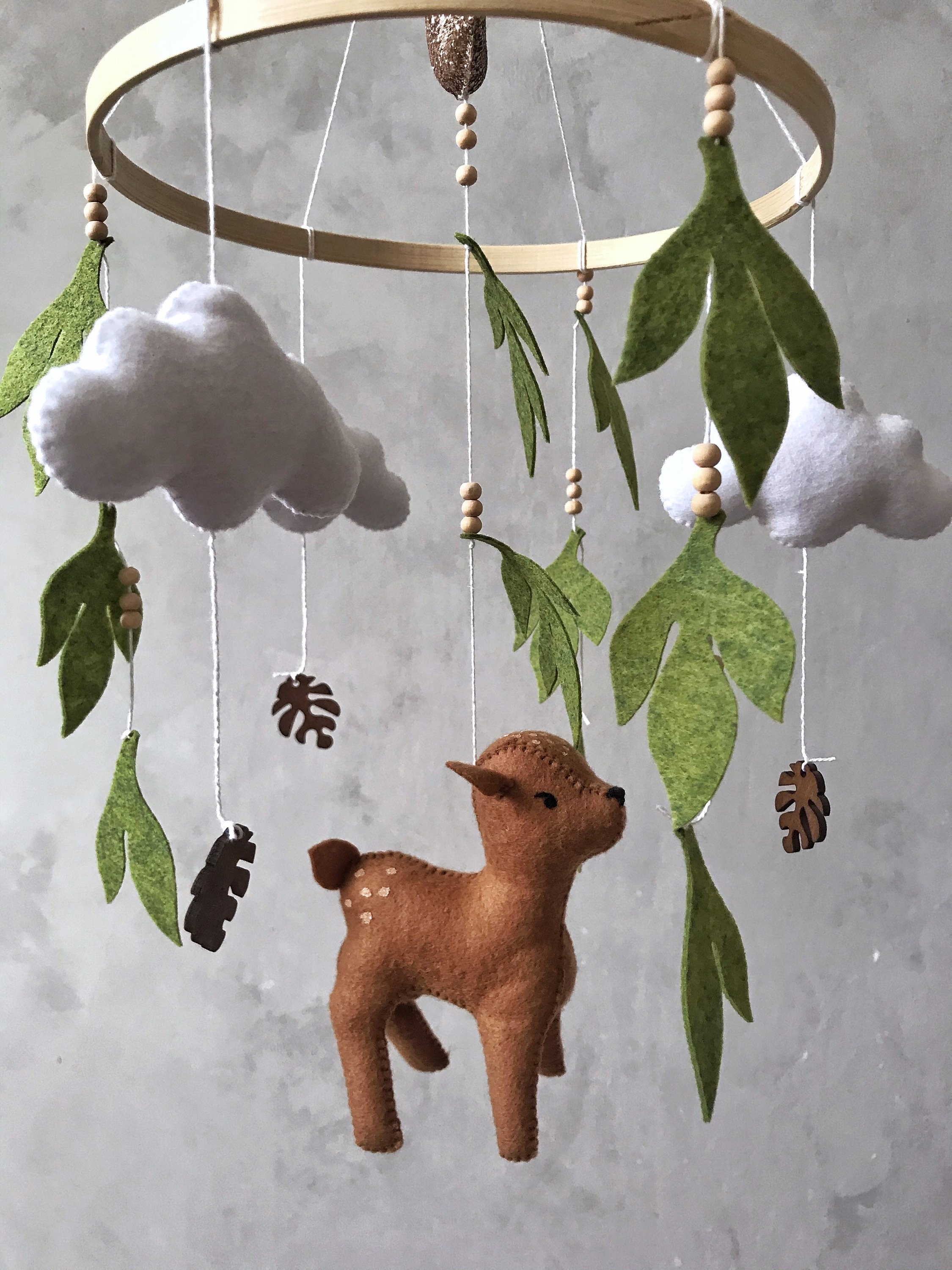 Woodland nursery mobile baby deer Forest theme nursery Animal Etsy