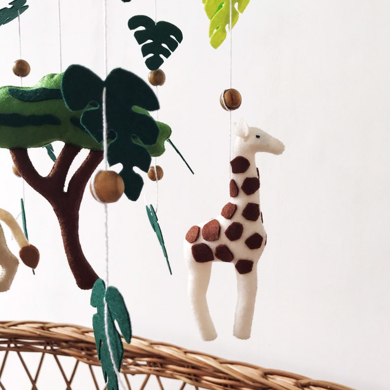 Safari baby mobile Nursery mobile with jungle animals lion Etsy