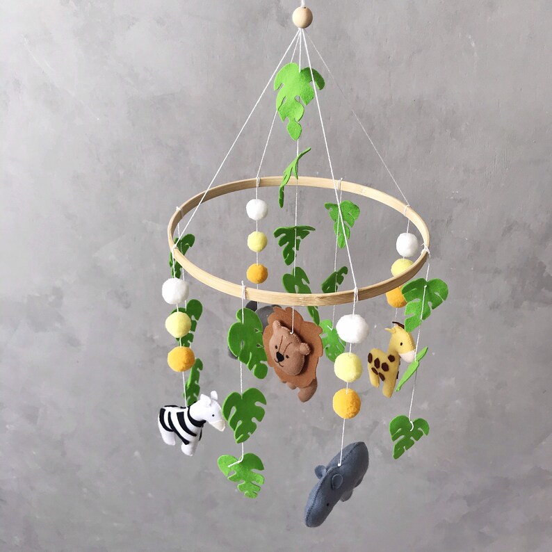Jungle Mobile for Safari Themed Nursery Neutral Mobile Etsy