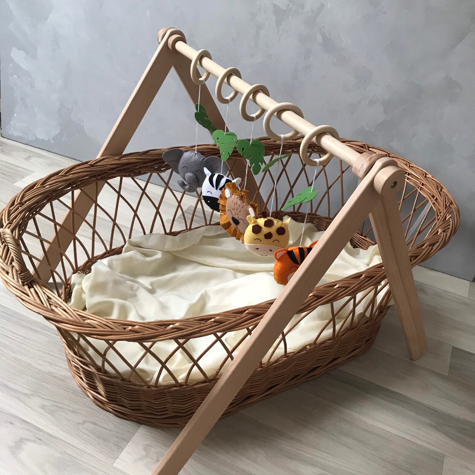 Wooden Baby Play Gym Wood Play Gym Infant Activity Baby Gym Etsy