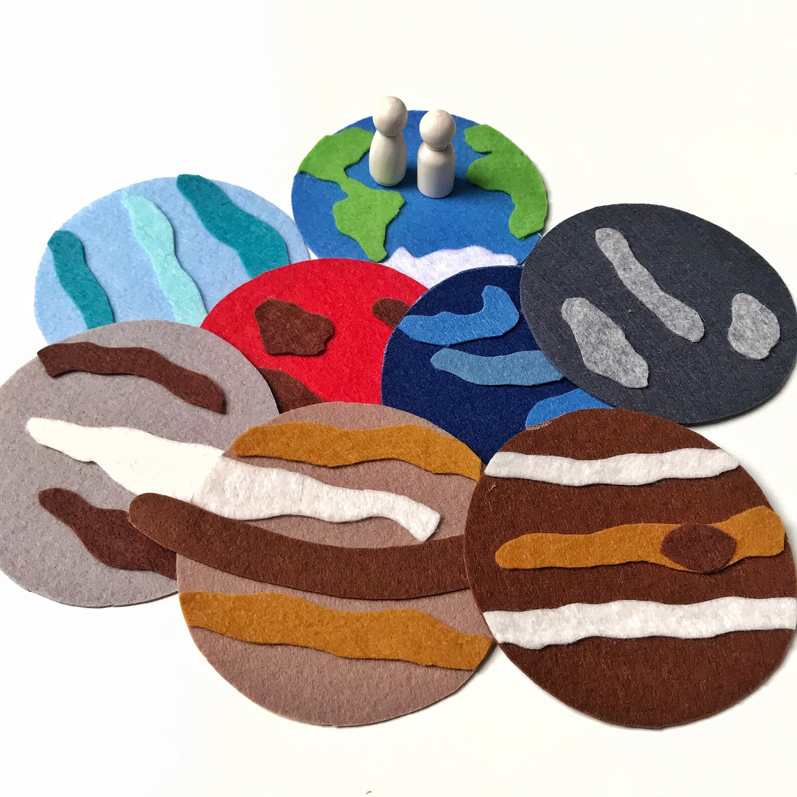 Space felt play mat Outer space playscape Small world play Etsy