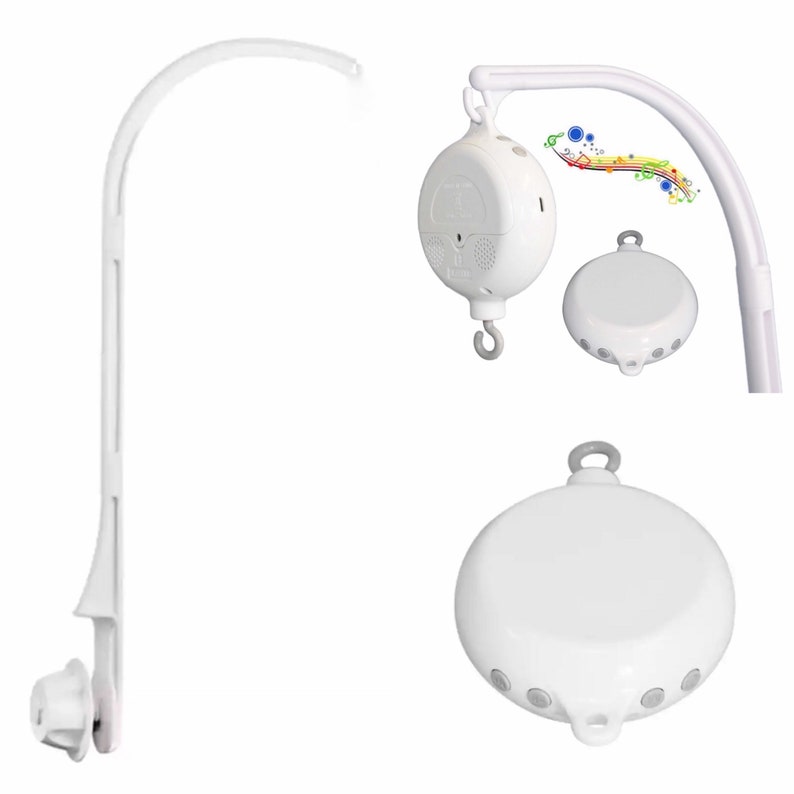 Mobile music box Crib mobile holder Plastic crib mount for Etsy