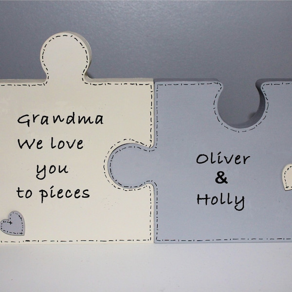 Grandma  Gift Wooden Freestanding Jigsaws, birthday gift for Grandparents, Great Grandma Mothers Day Gift