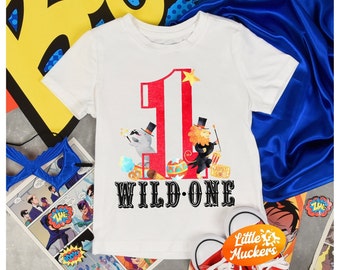 Wild One Circus Birthday T-Shirt -  My First Birthday - 1st Birthday T- Shirt - 1st Birthday Top Circus Theme Party - Kids Clothes