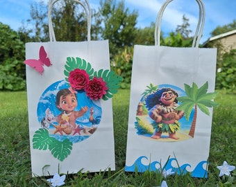 Moana Treat Bags, Moana party favors, Moana birthday, Moana birthday decorations, Party favors, Aloha party, Candy bags, Aloha birthday