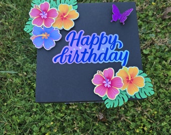 Personalised black Exploding Box | Handmade Surprise Birthday Present | Customizable Keepsake Gift