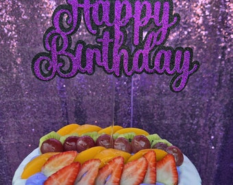 Double layer color Happy Birthday Cake Topper, Cake topper, Happy birthday, Birthday cake topper
