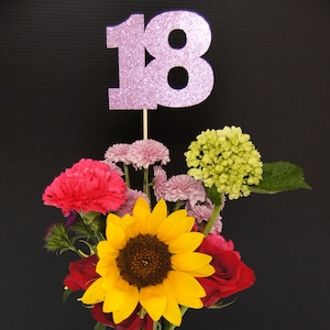 Tafelaufsatz zum Geburtstag, 18. Jahrestag, 18. Feier, 18. Geburtstag, Tafelaufsatz