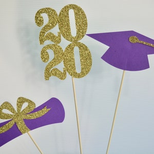 Decoraciones de fiesta de graduación,2020 Centros de graduación,grado,Cap,Diploma,Clase de 2020 Decoraciones de graduación baile 2020