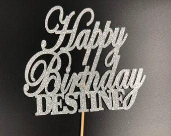 Happy Birthday Cake Topper, Happy Birthday Customized Name Cake Topper,Happy birthday, Party Decor