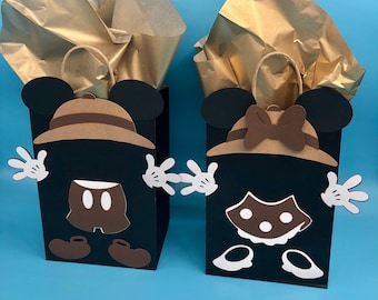 Safari Mickey Party Bags, Minnie Party Bags, Mickey Birthday, Minnie Birthday, Mickey Mouse Bags, Safari Mickey Favor bags, Mickey Minnie