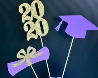LUMOOM 24 pezzi 2025 decorazione per cupcake laurea, Congrats Grad, Bachelor Hut, decorazione per feste di laurea