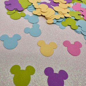 100 pastel Mickey Mouse Die cut punch cutout confetti Mickey Mouse party Minnie Mouse