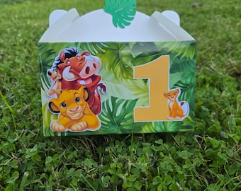 Lion King Party Favor Box, Lion King Birthday Theme, Lion king Birthday Decorations, Lion King Goody Box
