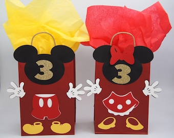 Mickey Mouse Birthday bags, Minnie Party bags, Mickey Minnie Birthday, Mickey Mouse Bags, Mickey Favor bags,Mickey Minnie Party favor.