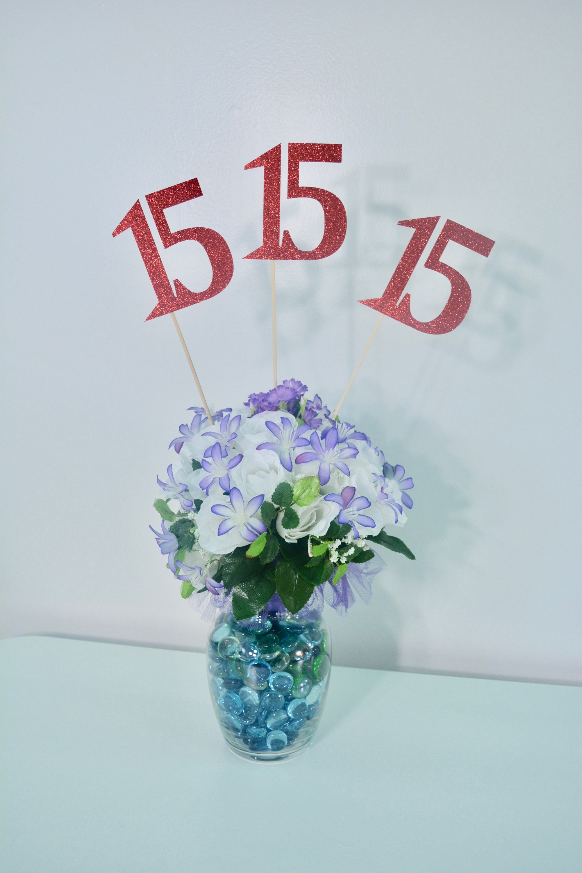 Birthday Centerpiece 15th Anniversary 15th Celebration 15th | Etsy