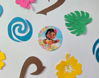 100 Pieces Baby  Moana Inspired Confetti, Moana Birthday Party, Confetti, Moana Party Supplies, Table Centerpieces, Table Scatter,
