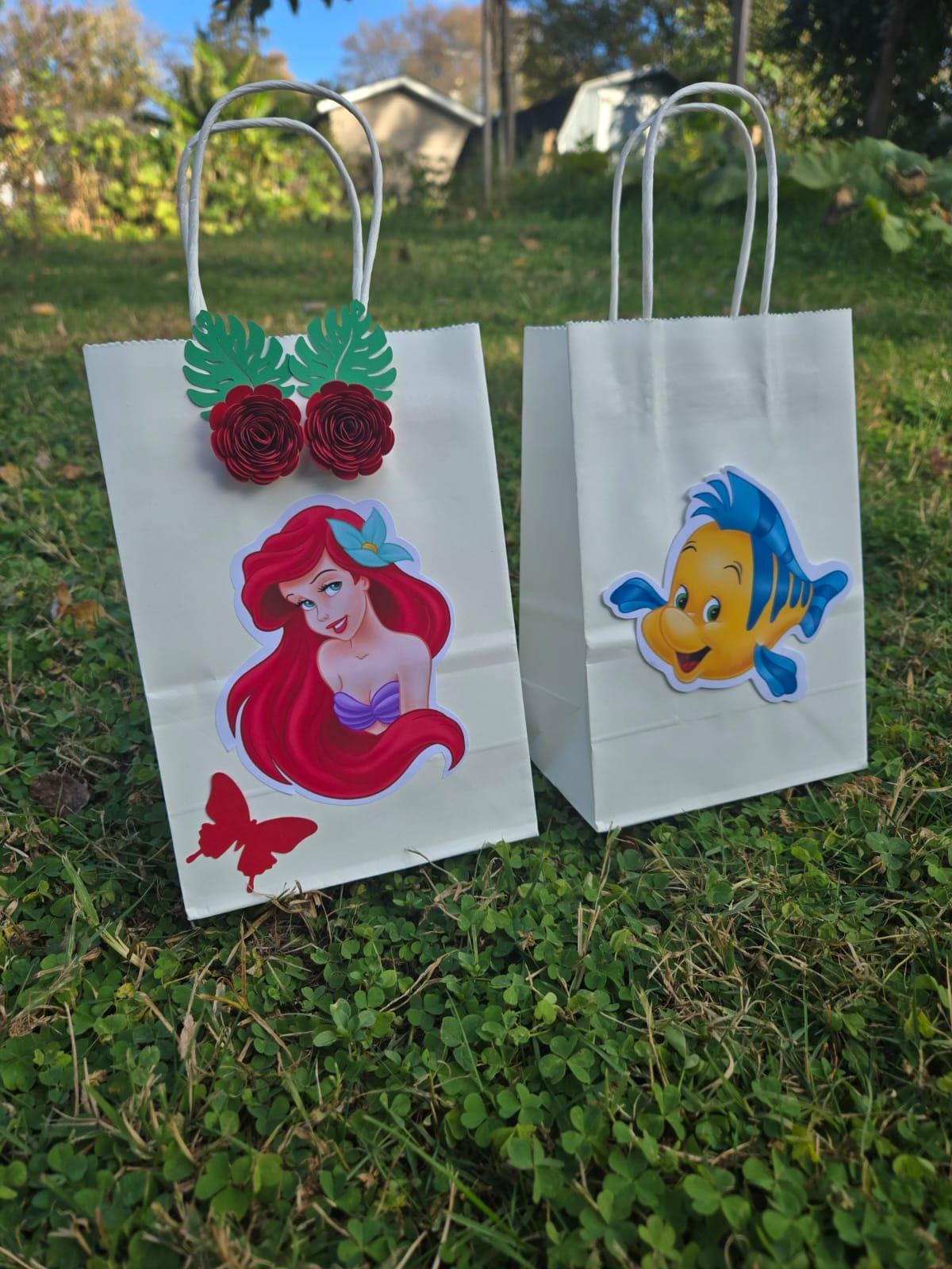 Ariel and Flounder Party Favor Bags, Little Mermaid Party Favor Bags ...