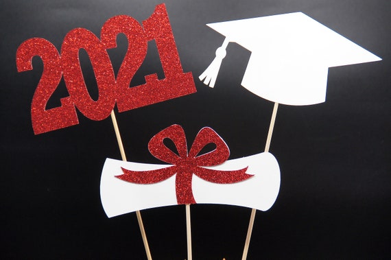 Abschluss-Konfetti – Schwarze Glitzer-Grad-Caps Für Die Graduation-Party