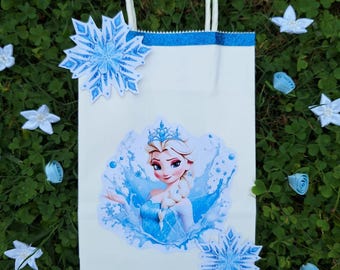 Frozen fever Birthday Disney INSPIRED Disney princess treat Party Favor Goody Gift Bags hand made