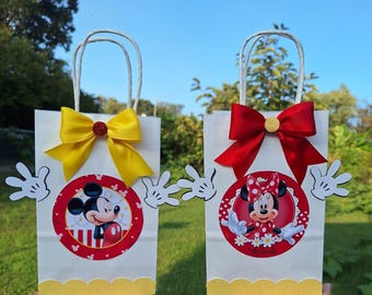 Mickey Party Bags ,Minnie Parrty Bags, Mickey Birthday,Minnie Birthday, Mickey Mouse Bags,Mickey favor bags, Mickey Minnie Party Favor