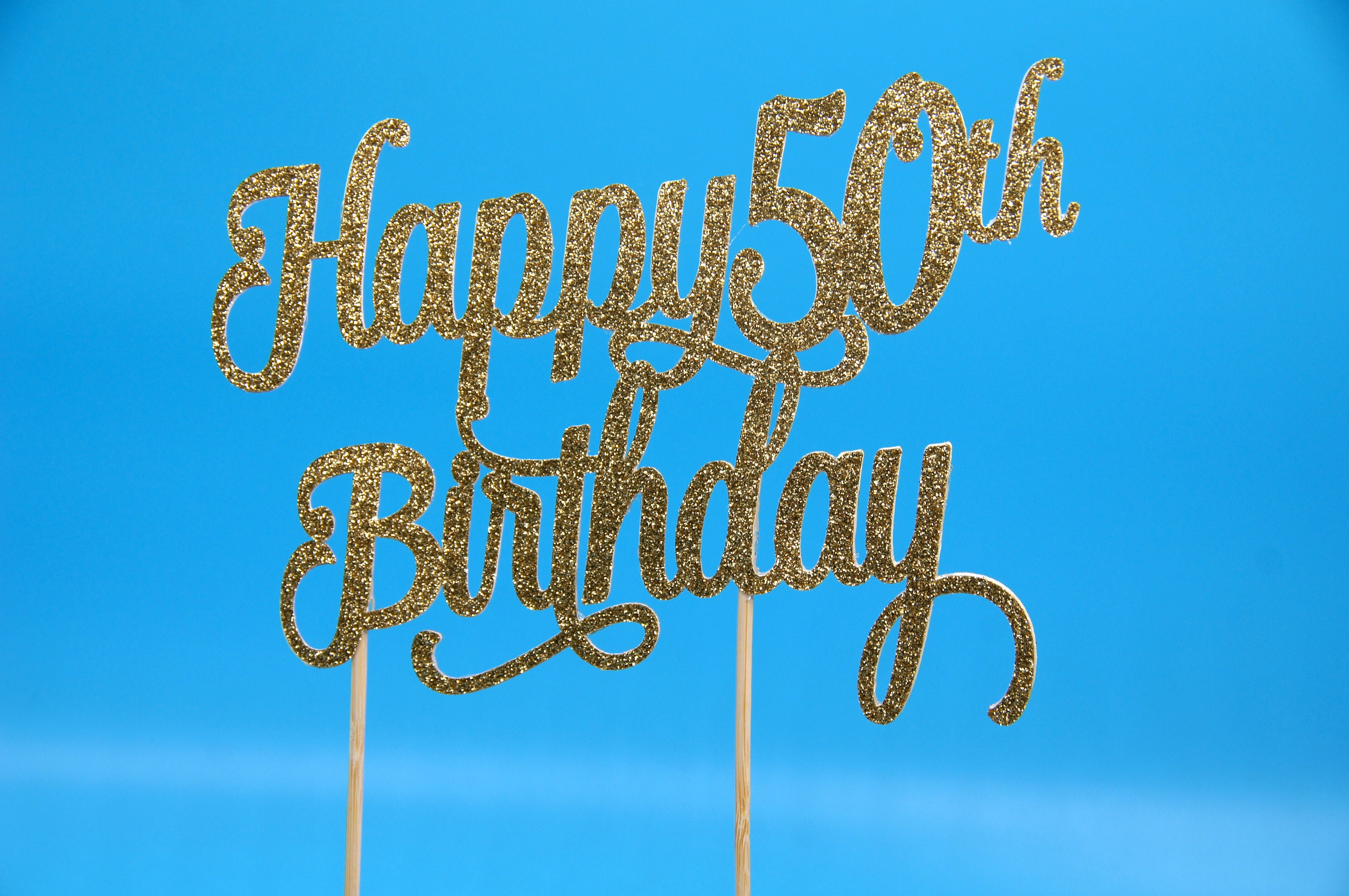 Any Number Glitter Personalized, Happy Birthday Cake Any Number Glitter Personalized, Happy Birthday Cake