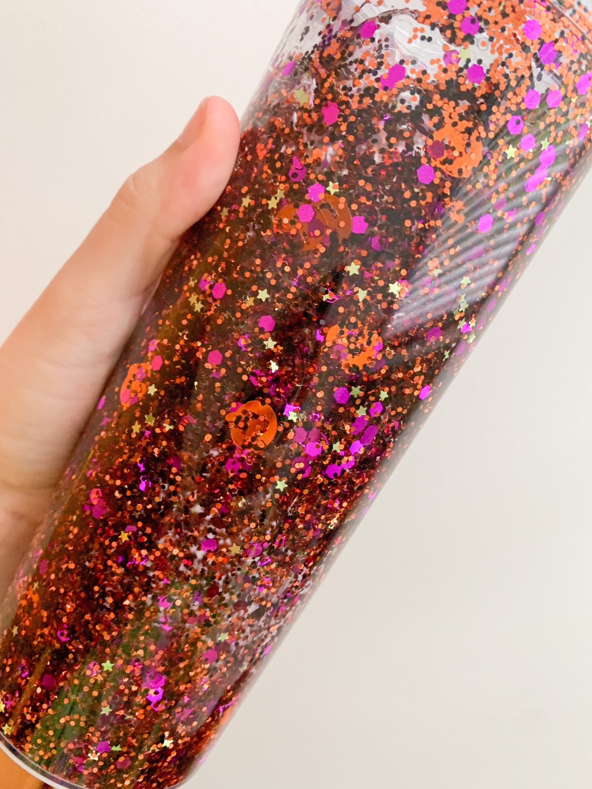 Halloween Floating Glitter Tumbler Etsy