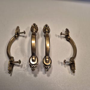 Amerock Chatsworth Antique Brass Cabinet Pulls - Set of Four