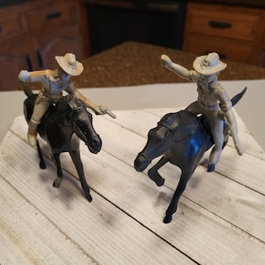 Vintage Marx 1960&#39;s Plastic Horses & Riders - American Civil War