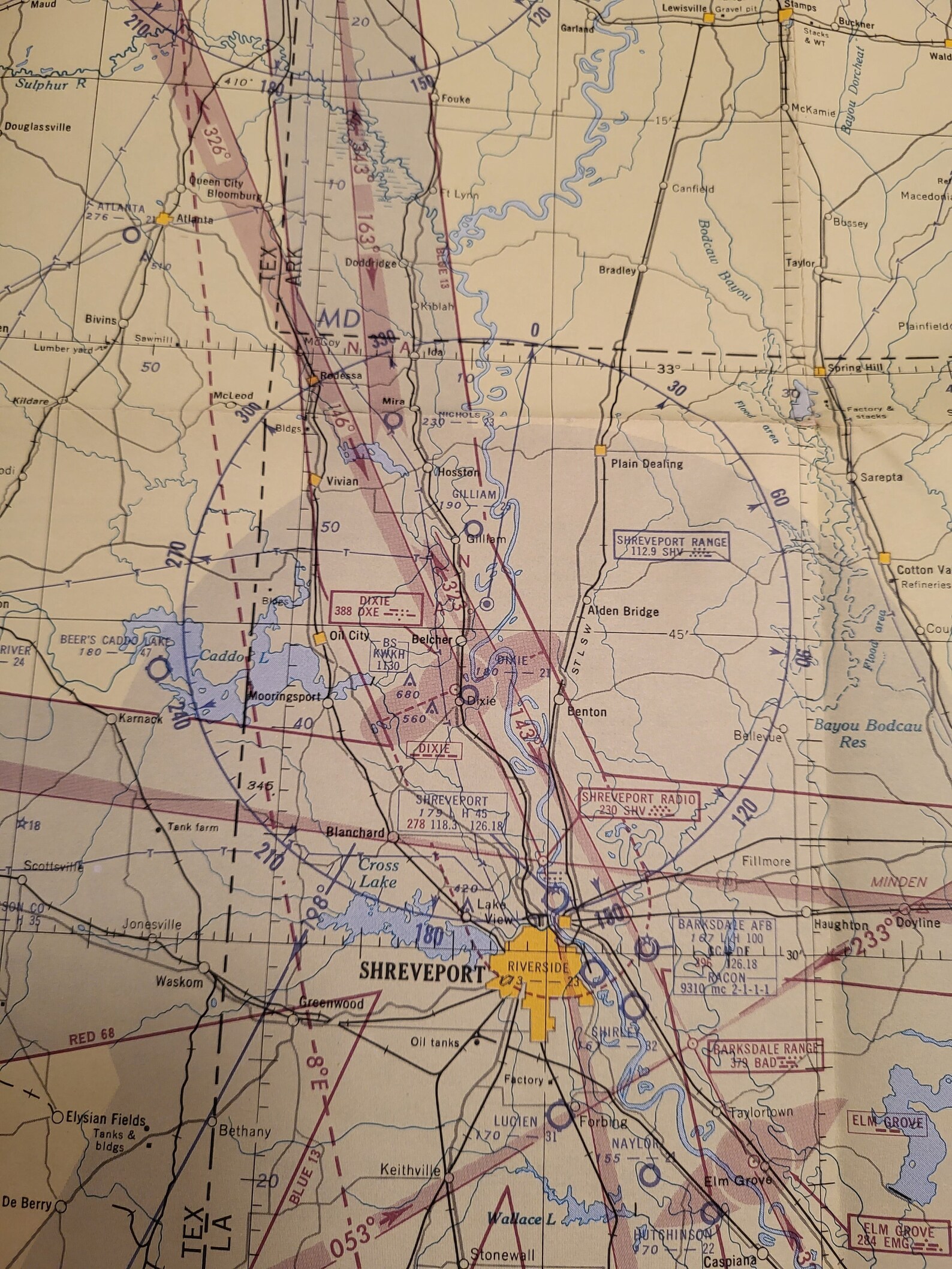 Vintage Aeronautical Chart Maps Shreveport 1952 and Dallas Etsy Ireland