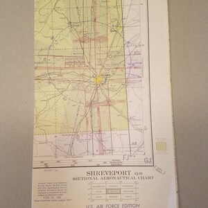 vintage aeronautical sectional charts