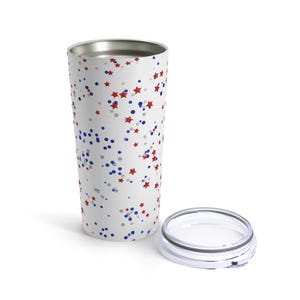 Red White and Blue Tumbler, America Coffee Cup, Travel Coffee Cup, Fourth of July Cup, America Travel Cup, Patriotic Cup, Patriotic, Coffee