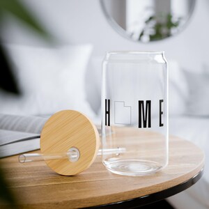 Utah Home Sipper Glass Tumbler, Utah Coffee Cup, Utah Coffee Mug, Utah Home, Home Cup, Home mug, Utah Soda Cup, 16 oz Soda Cup Mug