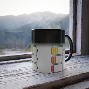 Battery Charge Color Morphing Mug, Coffee Lover, Motivation Mug, Coworker Gift, Coworker Mug, Battery Charger, Color Change, Full Battery