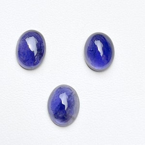 Natural Iolite Cabochon Oval Shape Loose Cabochon Amazing  Gemstone Weight 10.00 Cts Mix Size 10.8X9, 9X11 MM 2 Pieces for Jewelery Making.