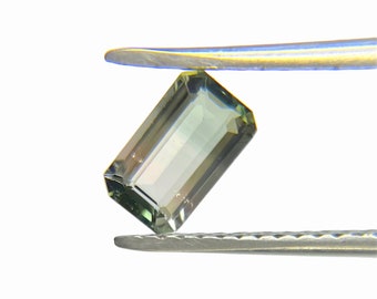 100% Natural Bi-color Tourmaline Octagon 0.60Cts Emerald cut 4.3x7mm Loose Gemstone For Jewelry Making.
