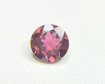 0,70 kt natuurlijke roze toermalijn | Verlovingsring | Ronde snede | Gefacetteerd | Groene steen | Losse toermalijn | Roze toermalijn voor het maken van sieraden