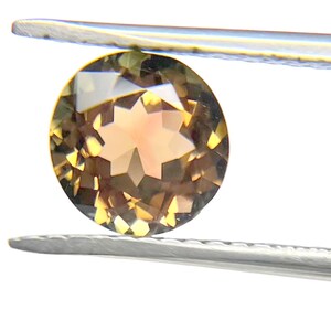 Bi-color Tourmaline Round 1.30CTS Natural Rare Tourmaline Faceted Gemstone
