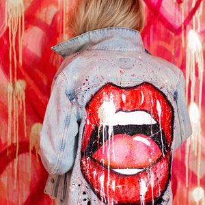 Painted Lips Jean Jacket