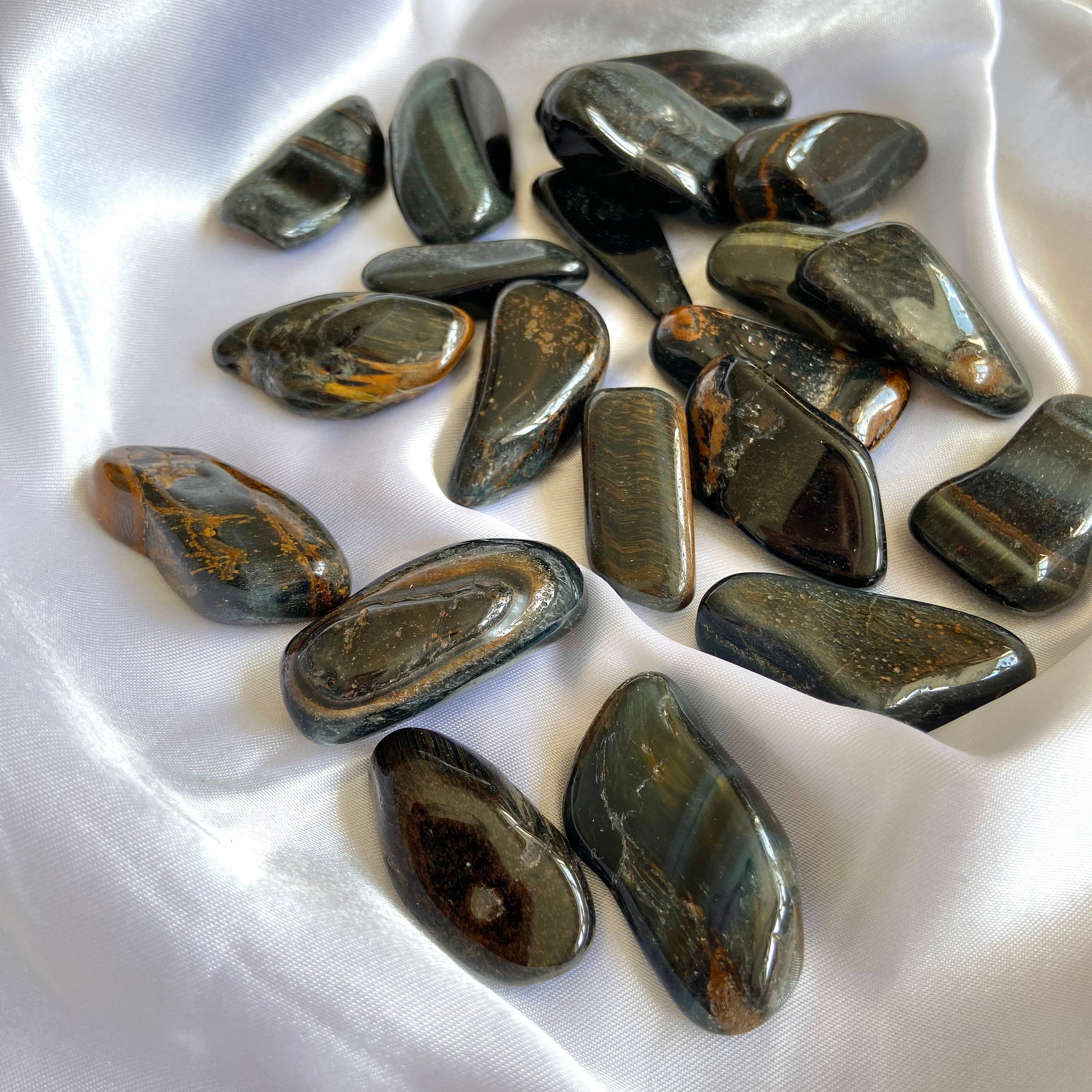 Blue Tigers Eye Crystal Tumblestones blue tigers eye Etsy