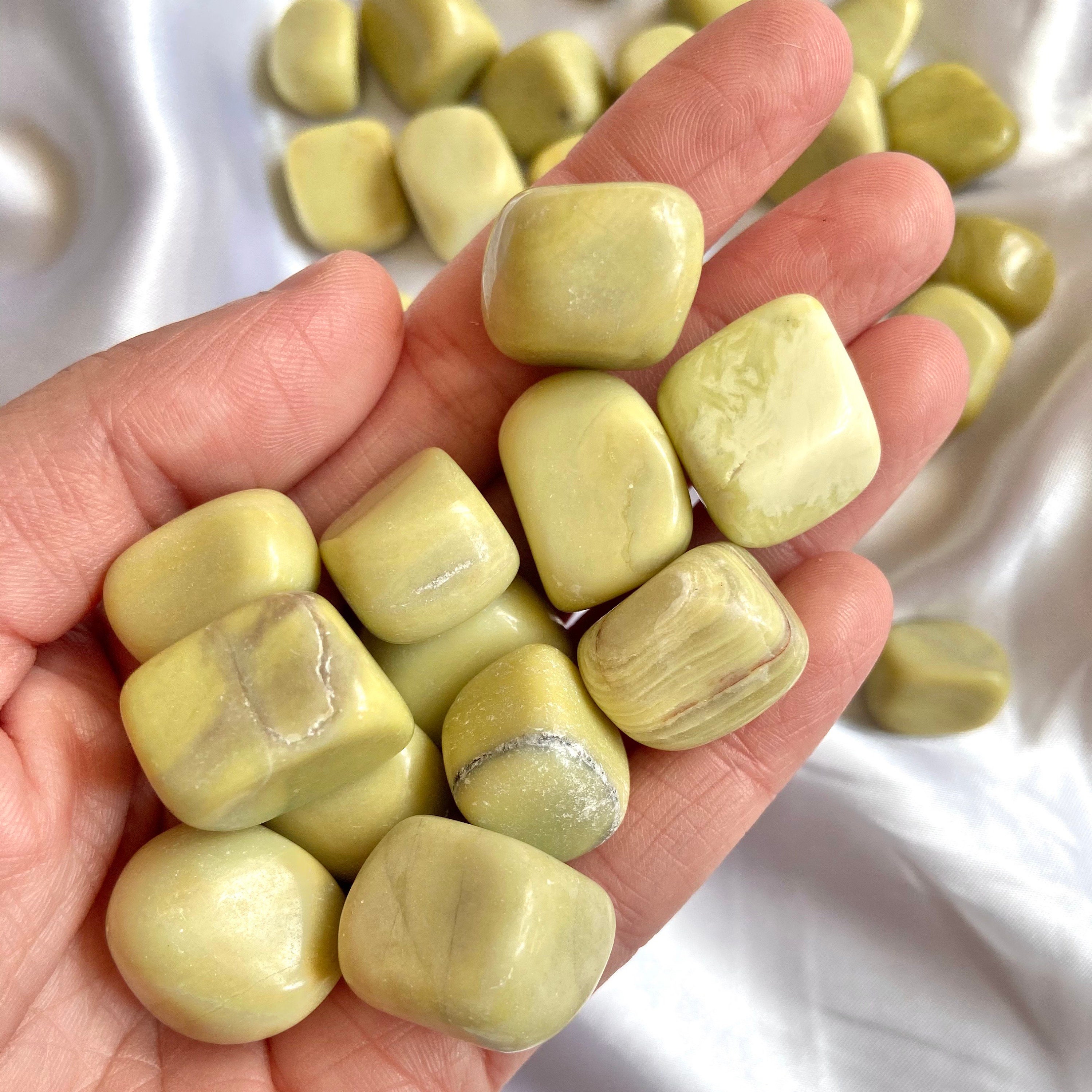 Olive Jade Crystal Tumblestones olive jade healing Etsy
