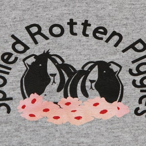 Spoiled Rotten Piggies (2) t-shirt with flowers