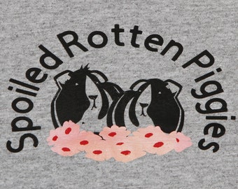 Spoiled Rotten Piggies (2) t-shirt with flowers