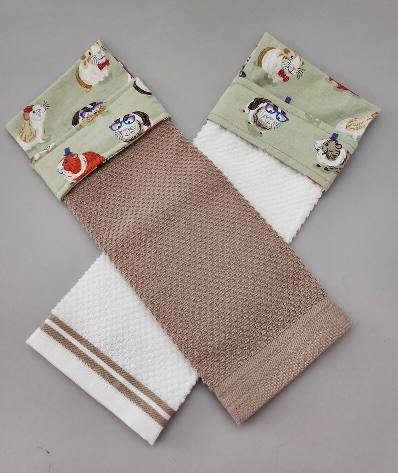 Kitchen Hanging Towels and Bowl Cozies with Guinea Pig Fabric image 5