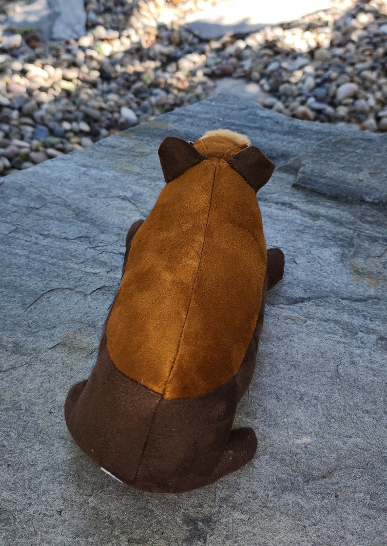 Realistic looking SKINNY two tone brown Plush Guinea Pig image 4