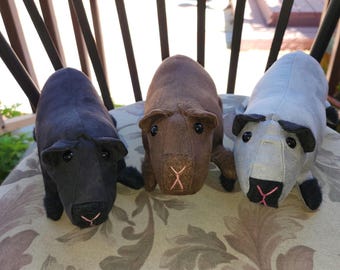 Realistic Plush Skinny Guinea Pig: Handmade Suede-like Stuffed Animal