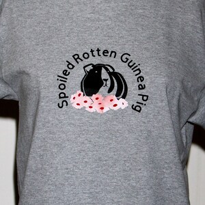Spoiled Rotten Guinea Pig t-shirt with flowers