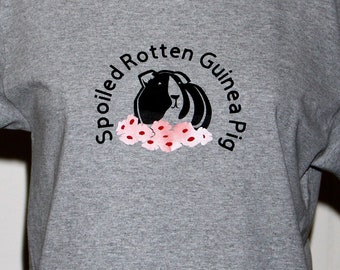 Spoiled Rotten Guinea Pig t-shirt with flowers