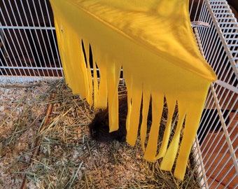 Corner Hidey with Fringe - solid yellow